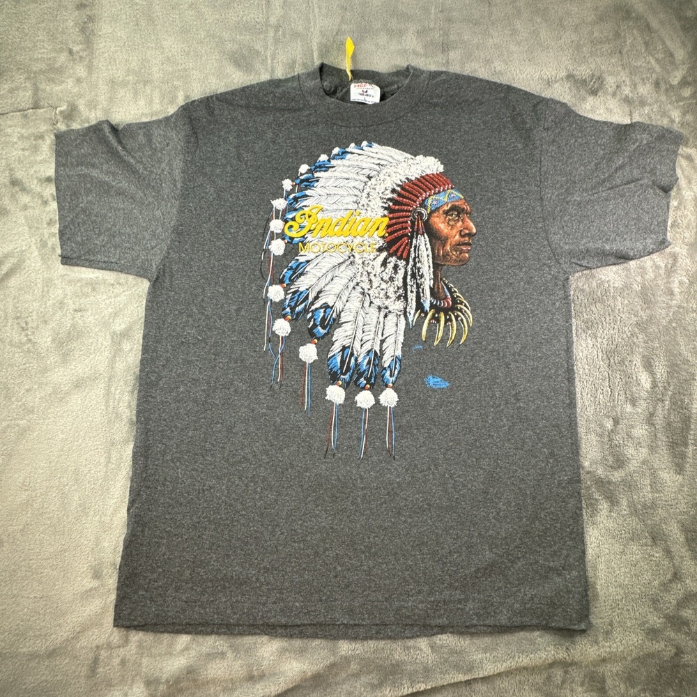 VTG Indian‎ Motorcycle Easyriders San Diego Single Stich T Shirt Size Large Tags